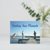Funny Fishing Postcards Postkarte (Stehend Vorderseite)