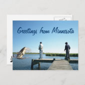 Funny Fishing Postcards Postkarte (Vorne/Hinten)