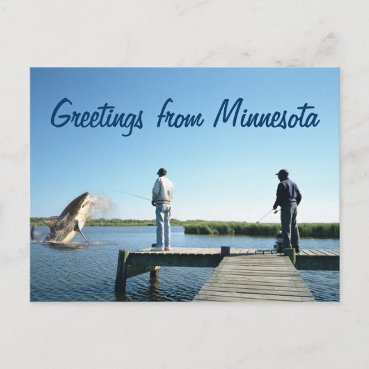 Funny Fishing Postcards Postkarte (Vorderseite)