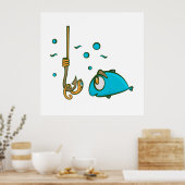 Funny Fishing Poster (Küche)