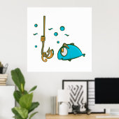 Funny Fishing Poster (Heimbüro)
