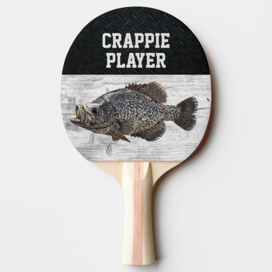 Funny Fishing Pun Crappie Player Fish Smack Talk Tischtennis Schläger (Rückseite)