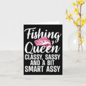 Funny Fishing Queen Design for Women Ladys Fishin Karte (Gelbe Blume)