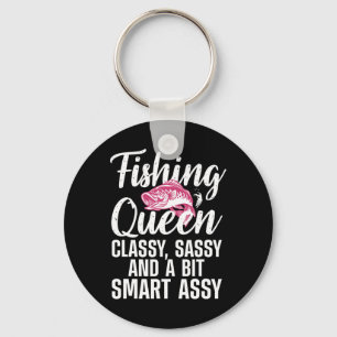 Funny Fishing Queen Design for Women Ladys Fishin Schlüsselanhänger