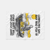 Funny Fishing Quote Confucius Say Fish In Other's Fleecedecke (Vorderseite (Horizontal))