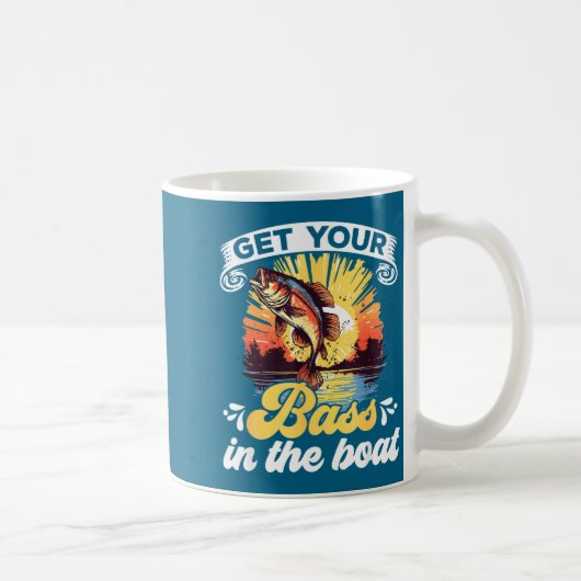 Funny Fishing Quote Hooked On B Fishing Kaffeetasse (Rechts)