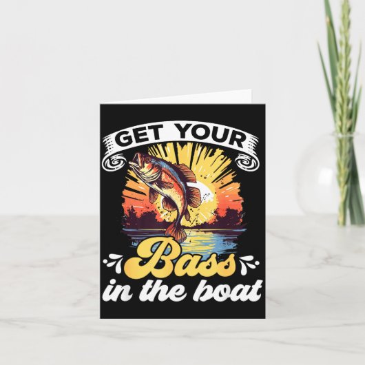 Funny Fishing Quote Hooked On B Fishing Karte (Vorderseite)