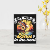 Funny Fishing Quote Hooked On B Fishing Karte (Gelbe Blume)