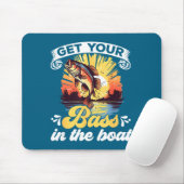 Funny Fishing Quote Hooked On B Fishing Mousepad (Mit Mouse)