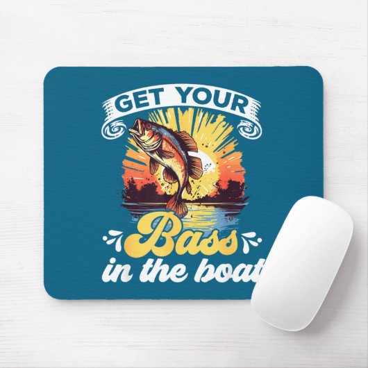 Funny Fishing Quote Hooked On B Fishing Mousepad (Mit Mouse)