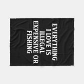 Funny Fishing Quote Humor Fisher Gift Dad Father A Fleecedecke (Vorderseite (Horizontal))