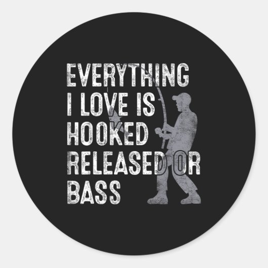 Funny Fishing Quote Humor Fisher Gift Dad Father A Runder Aufkleber (Vorderseite)