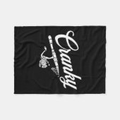 Funny Fishing Reel Pub Shirt Fleecedecke (Vorderseite (Horizontal))