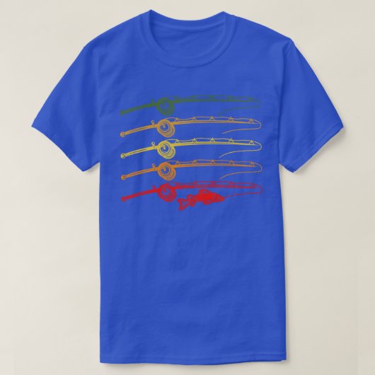 Funny Fishing Retro Vintages T-Shirt Angelspole Ge (Design vorne)