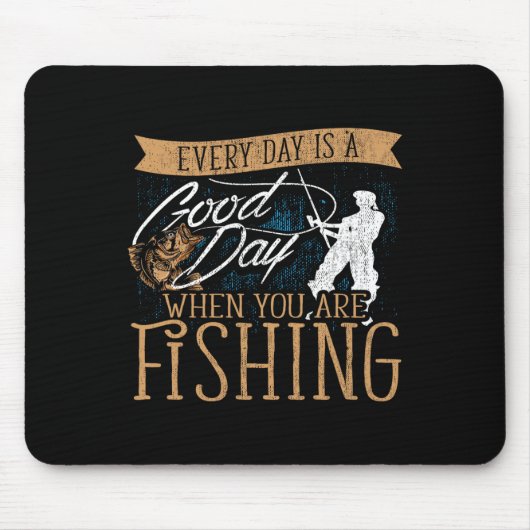Funny Fishing Rod Fish Mousepad (Vorne)