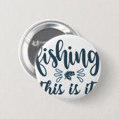 Funny Fishing Shirt Button (Vorne & Hinten)
