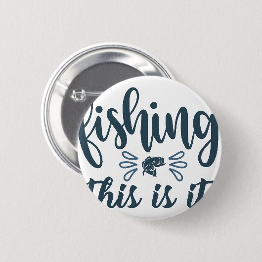 Funny Fishing Shirt Button (Vorne & Hinten)
