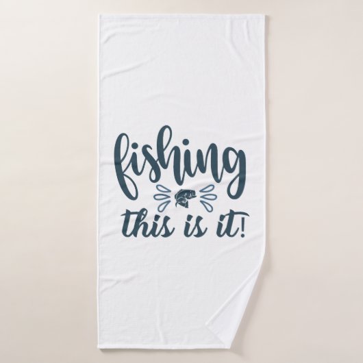 Funny Fishing Shirt mit Slogan Badehandtuch (Badehandtuch)