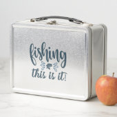 Funny Fishing Shirt mit Slogan Metall Brotdose (Beispiel)
