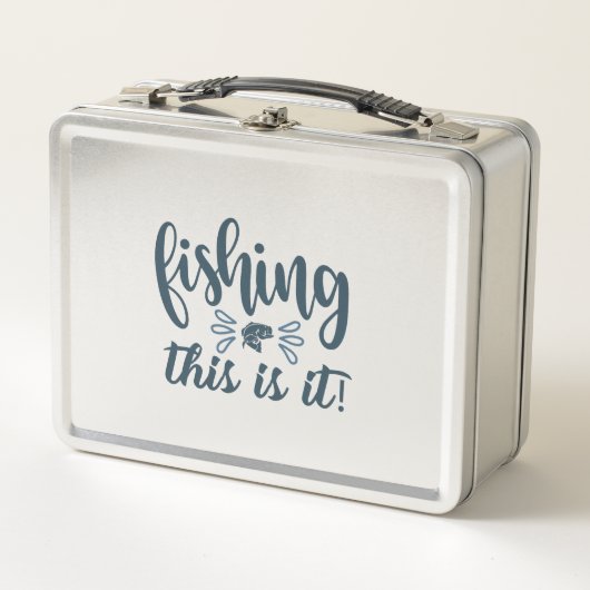 Funny Fishing Shirt mit Slogan Metall Brotdose (Vorderseite)