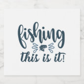 Funny Fishing Shirt mit Slogan Schaumweinetikett (Einzelnes Label)