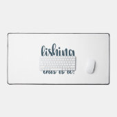 Funny Fishing Shirt mit Slogan Schreibtischunterlage (Tastatur & Maus)