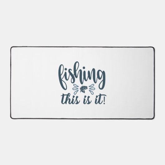 Funny Fishing Shirt mit Slogan Schreibtischunterlage (Vorderseite)
