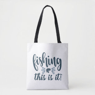Funny Fishing Shirt mit Slogan Tasche