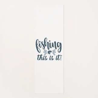 Funny Fishing Shirt mit Slogan Yogamatte