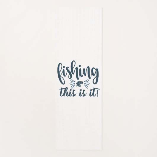 Funny Fishing Shirt mit Slogan Yogamatte (Vorderseite)