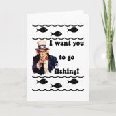 Funny Fishing Spaß Karte (Vorderseite)