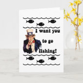 Funny Fishing Spaß Karte (Gelbe Blume)