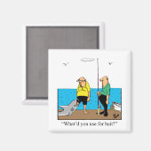 Funny Fishing Spaß Magnet (Vorderseite/Rückseite)