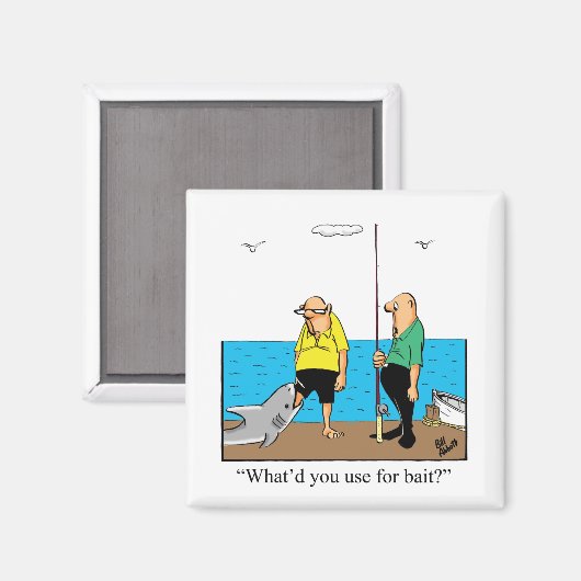 Funny Fishing Spaß Magnet (Vorderseite/Rückseite)