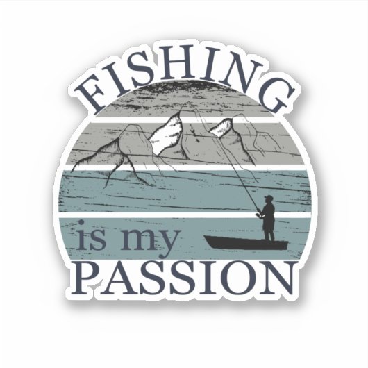 Funny Fishing Sprichwort Aufkleber (Vorderseite)