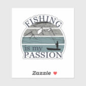 Funny Fishing Sprichwort Aufkleber (Blatt)