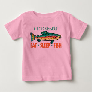 Funny Fishing Sprichwort Baby Girl Pink T-shirt