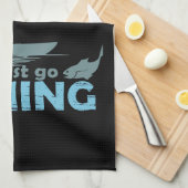 Funny Fishing Sprichwort Geschirrtuch (Viertel Falte)