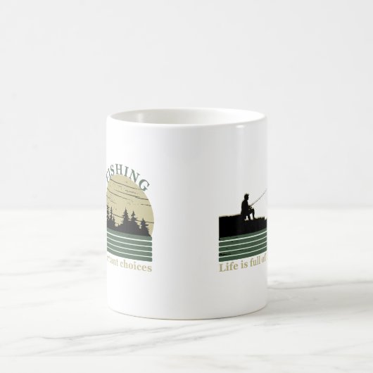 Funny Fishing Sprichwort Kaffeetasse (Mittel)