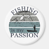 Funny Fishing Sprichwort Magnet (Vorne)
