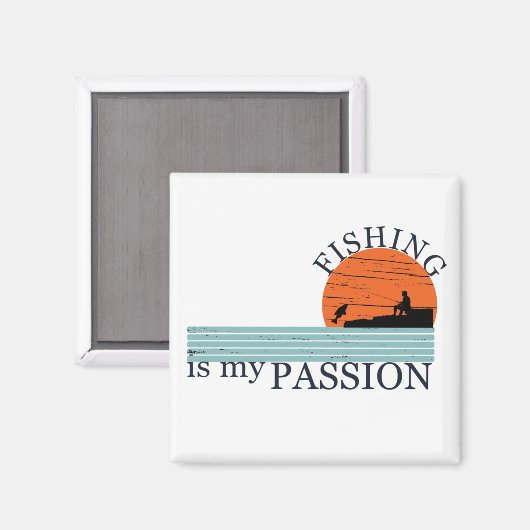 Funny Fishing Sprichwort Magnet (Vorderseite/Rückseite)