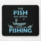 Funny Fishing Sprichwort Mousepad (Vorne)