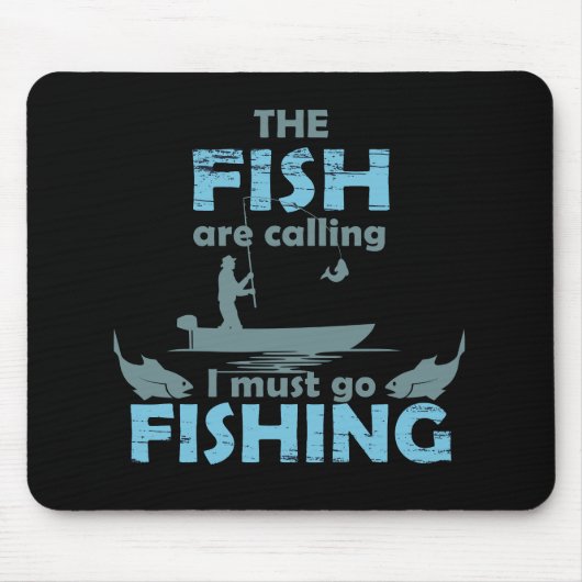 Funny Fishing Sprichwort Mousepad (Vorne)