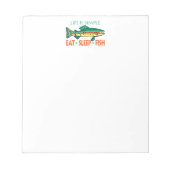 Funny Fishing Sprichwort Notizblock (Vorderseite)