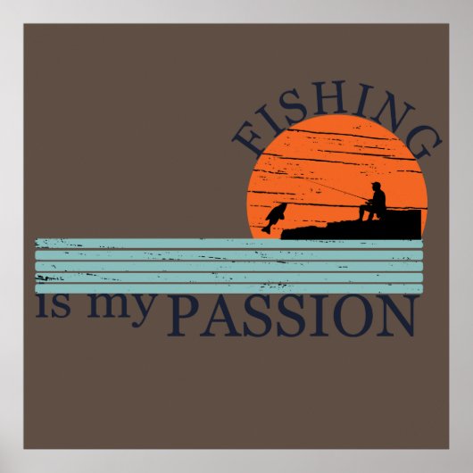 Funny Fishing Sprichwort Poster (Vorne)