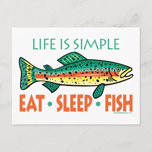 Funny Fishing Sprichwort Postkarte (Vorderseite)