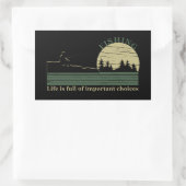 Funny Fishing Sprichwort Rechteckiger Aufkleber (Tasche)