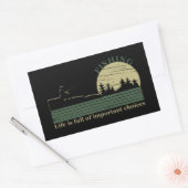 Funny Fishing Sprichwort Rechteckiger Aufkleber (Umschlag)