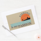 Funny Fishing Sprichwort Rechteckiger Aufkleber (Umschlag)