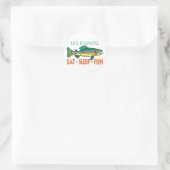 Funny Fishing Sprichwort Runder Aufkleber (Tasche)